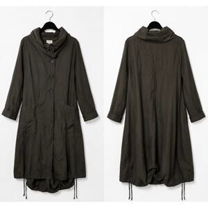 Bryn Walker Katarina linen Jacket dark green US4